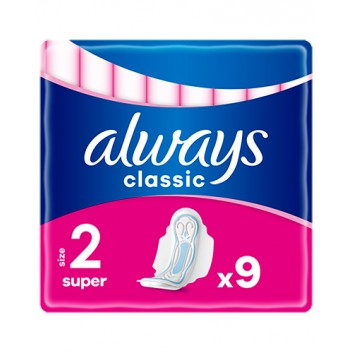 ALWAYS CLASSIC Podpaski ze skrzydełkami Maxi, 9 sztuk