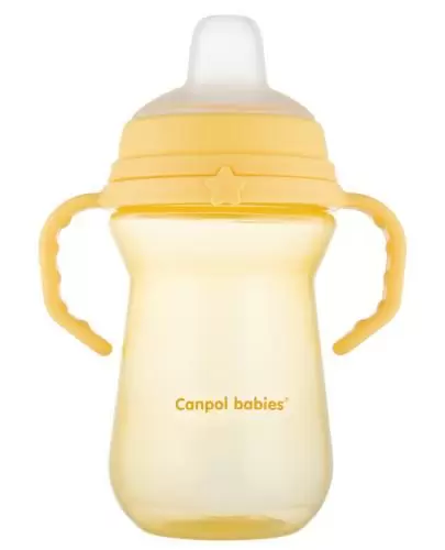 Canpol Babies FirstCup kubek z silikonowym ustnikiem 250 ml 1 sztuka [56/615_yel] zdjęcie