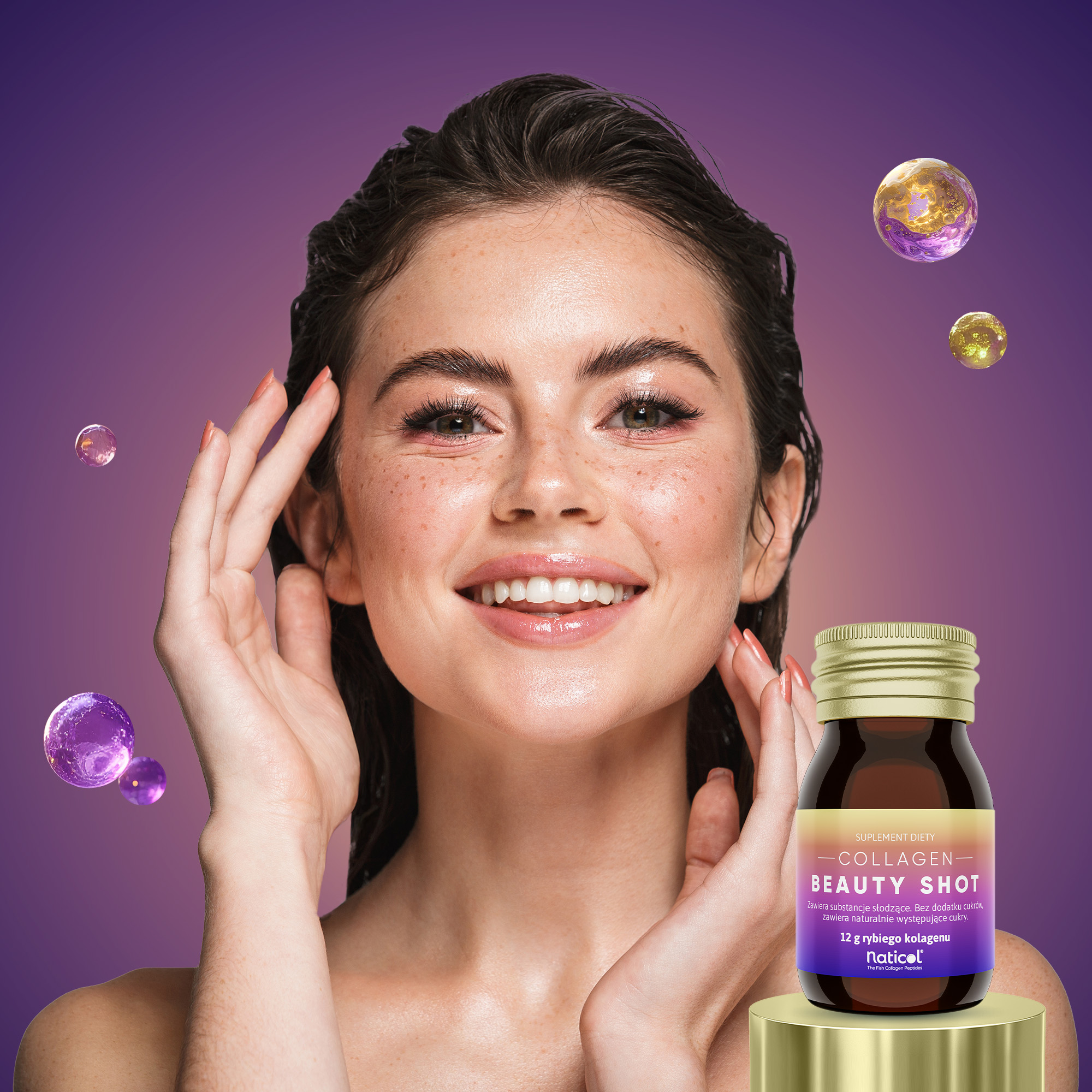 Collagen Beauty Shot, kolagen rybi do picia, 30 ml