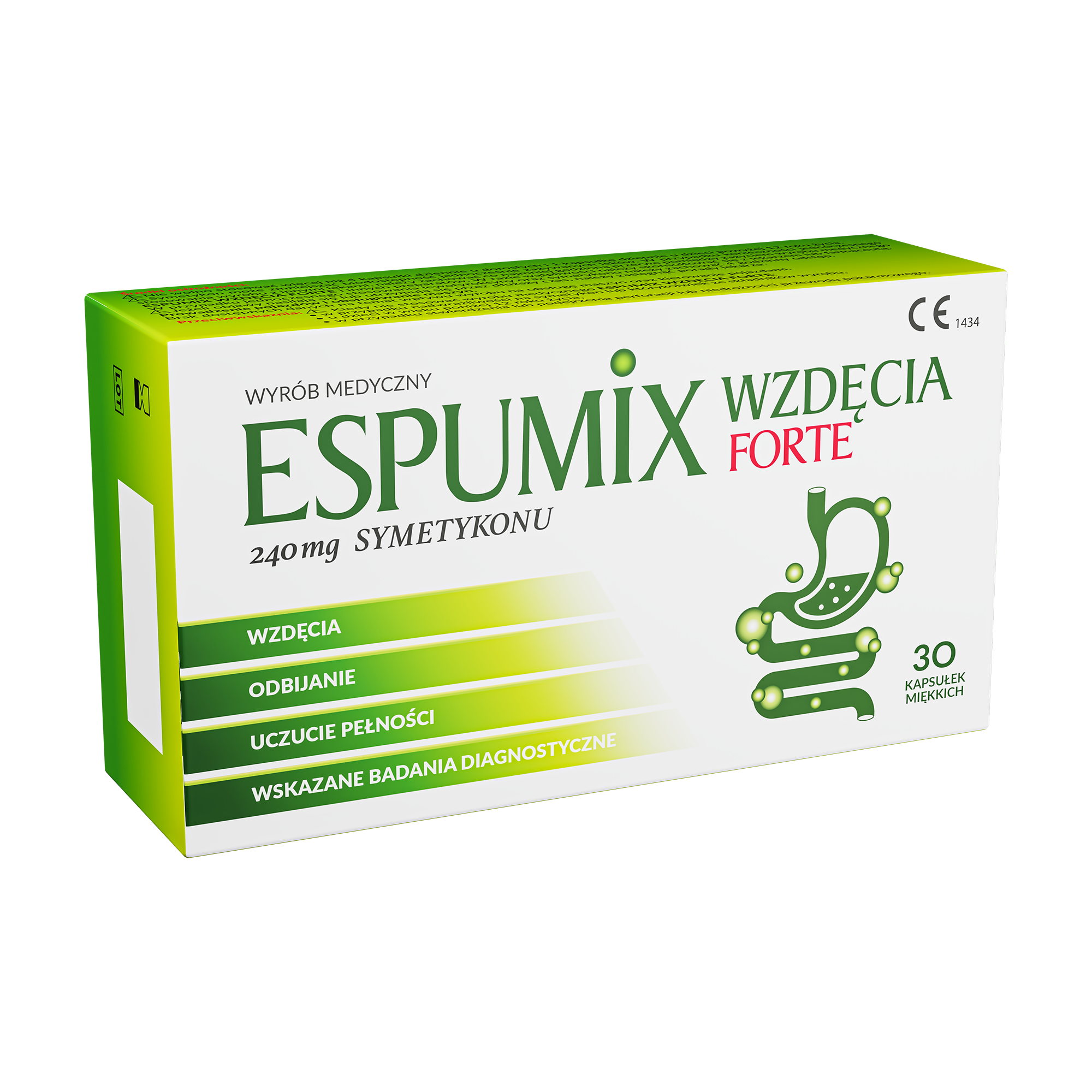 Espumix Wzdęcia Forte 240 mg symetykonu, kapsułki, 30 sztuk