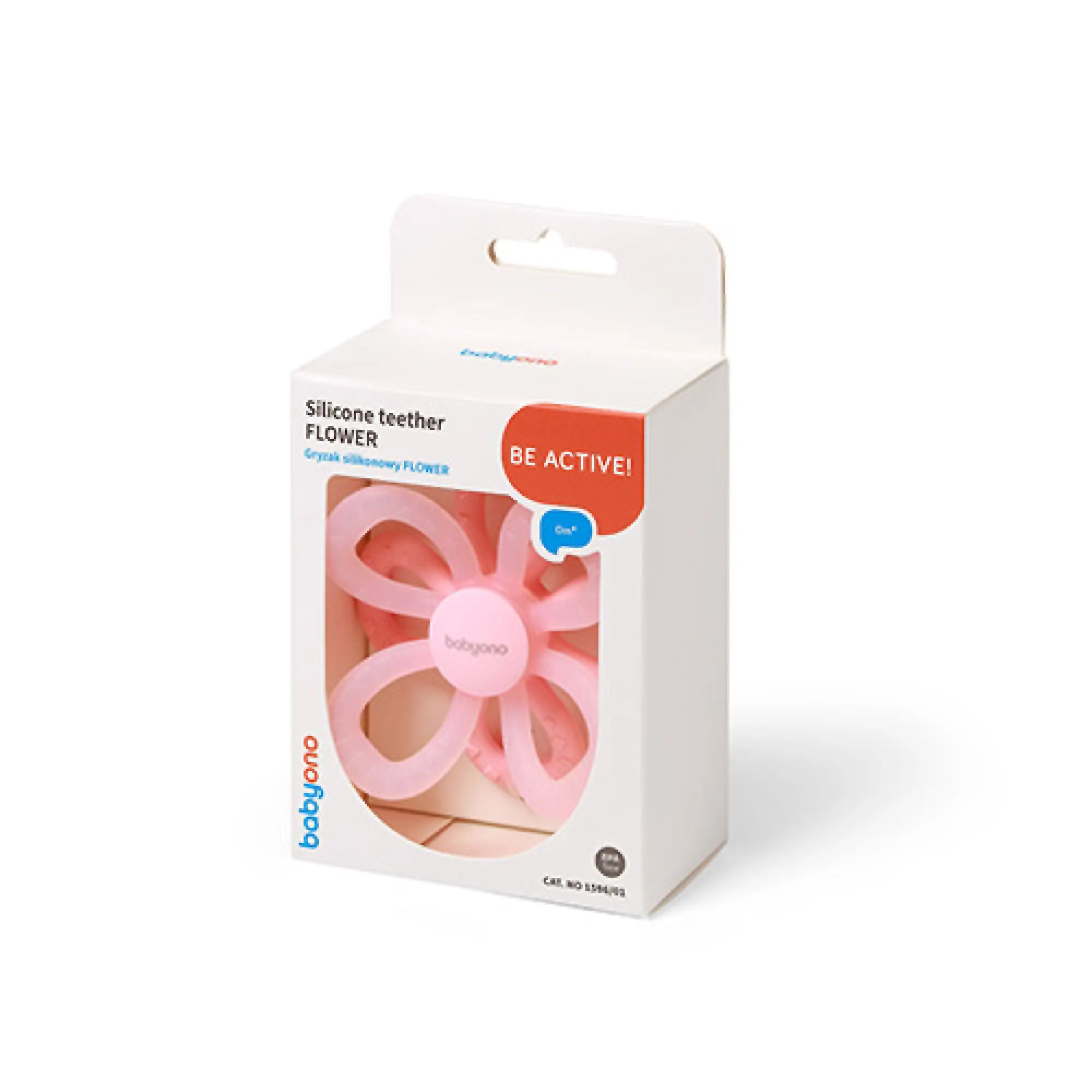 Babyono, Gryzak silikonowy Flower różowy 1596/01, 1 sztuka zdjęcie