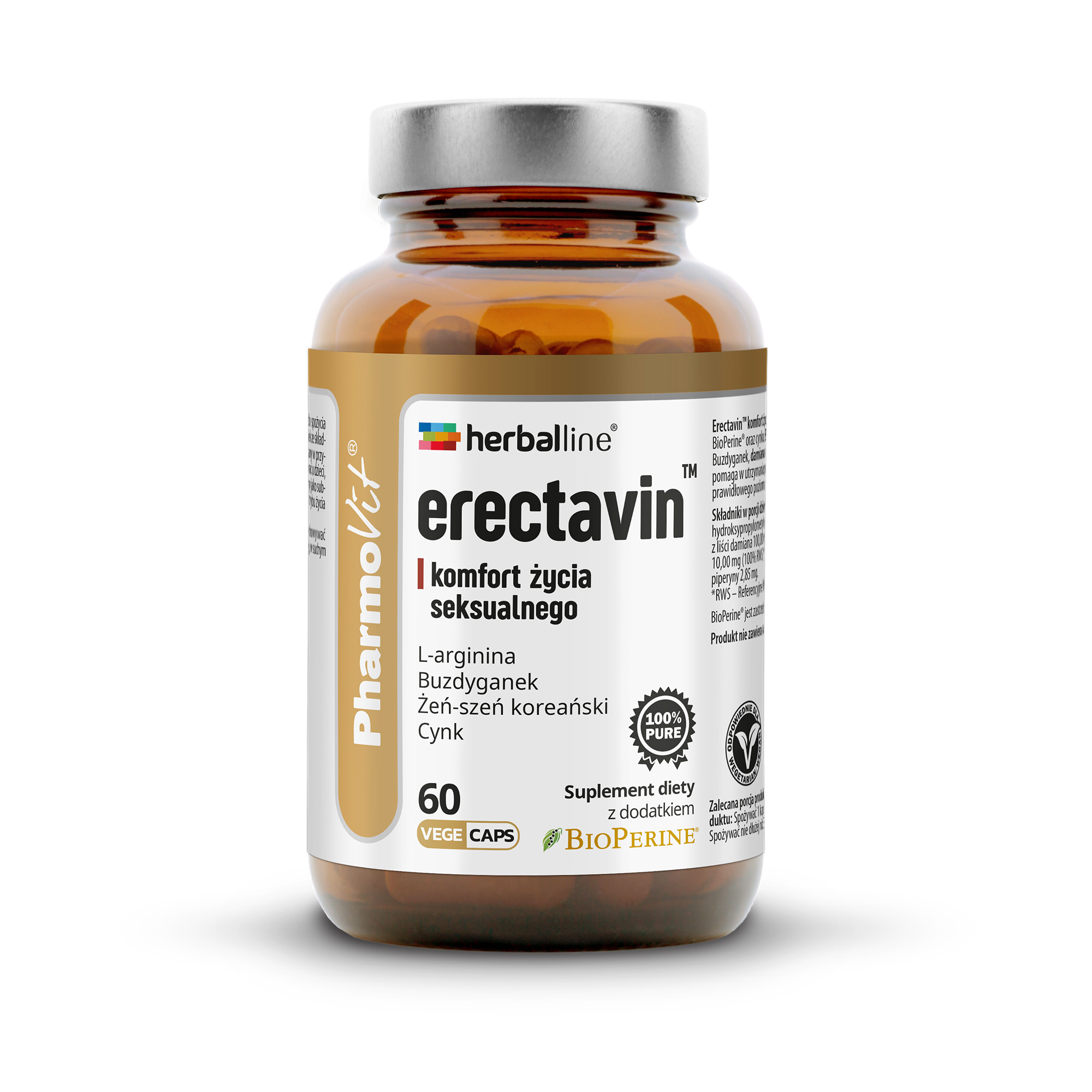 PharmoVit Herballine Erectavin, kapsułki, 60 sztuk zdjęcie