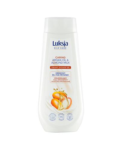Luksja Silk Care Kremowy Żel pod prysznic Olej arganowy i Mleczko migdałowe, 500 ml, cena, opinie, stosowanie zdjęcie