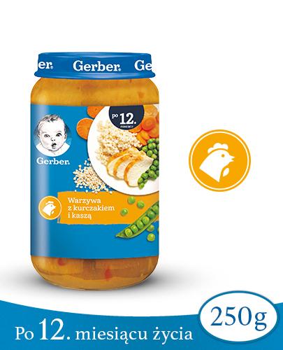 GERBER JUNIOR Obiadek warzywa z kurczakiem i kaszą po 12 miesiącu - 250 g zdjęcie