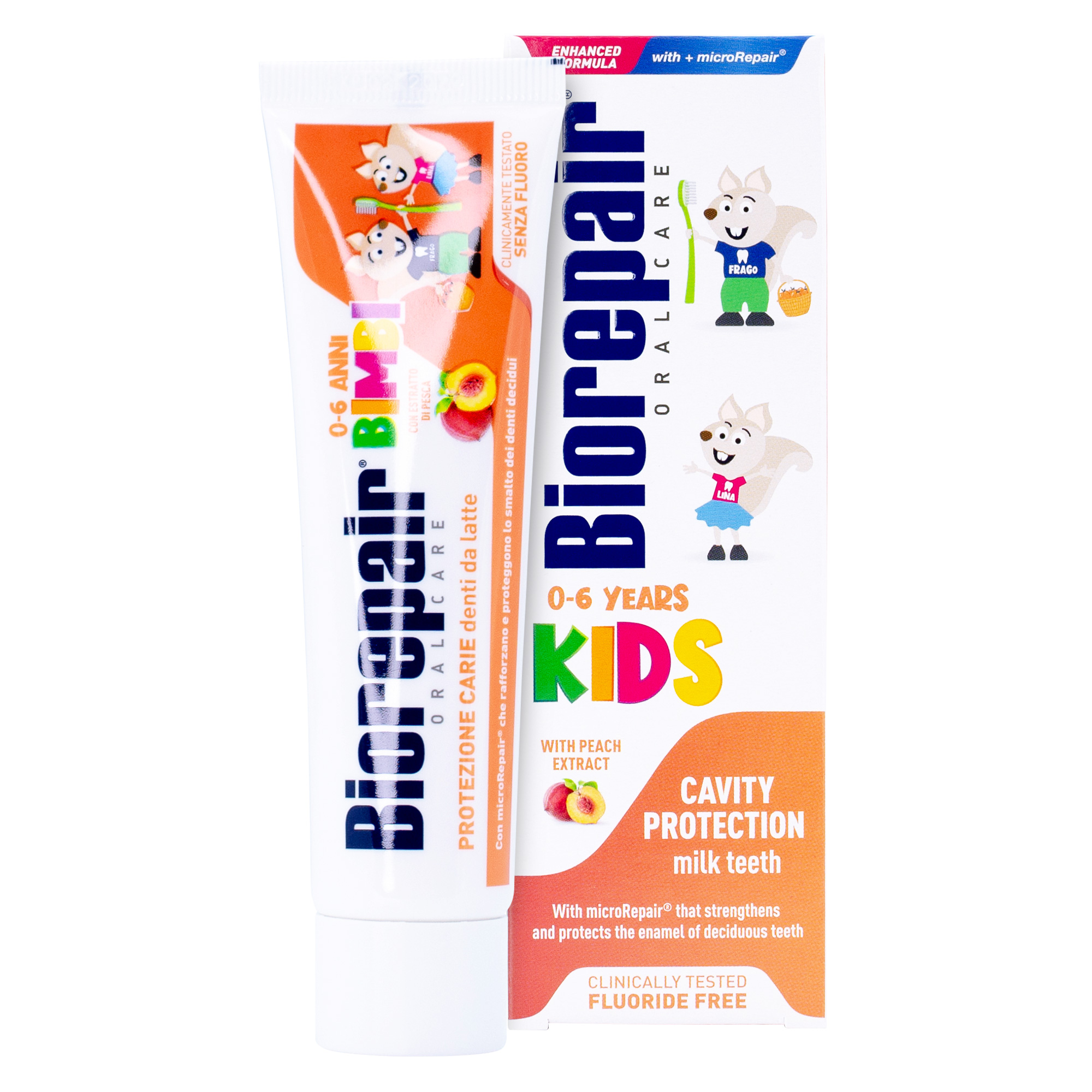 Biorepair Kids 0-6 lat pasta do zębów brzoskwinia 50 ml zdjęcie