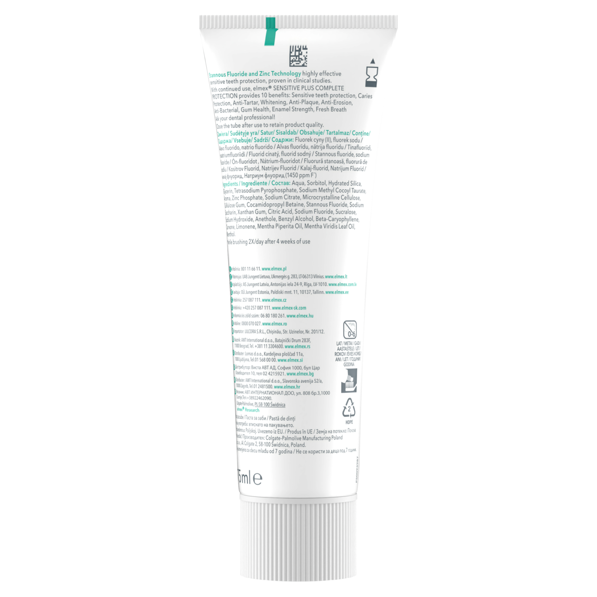 Elmex Sensitive Plus Complete Protection pasta do zębów 75 ml