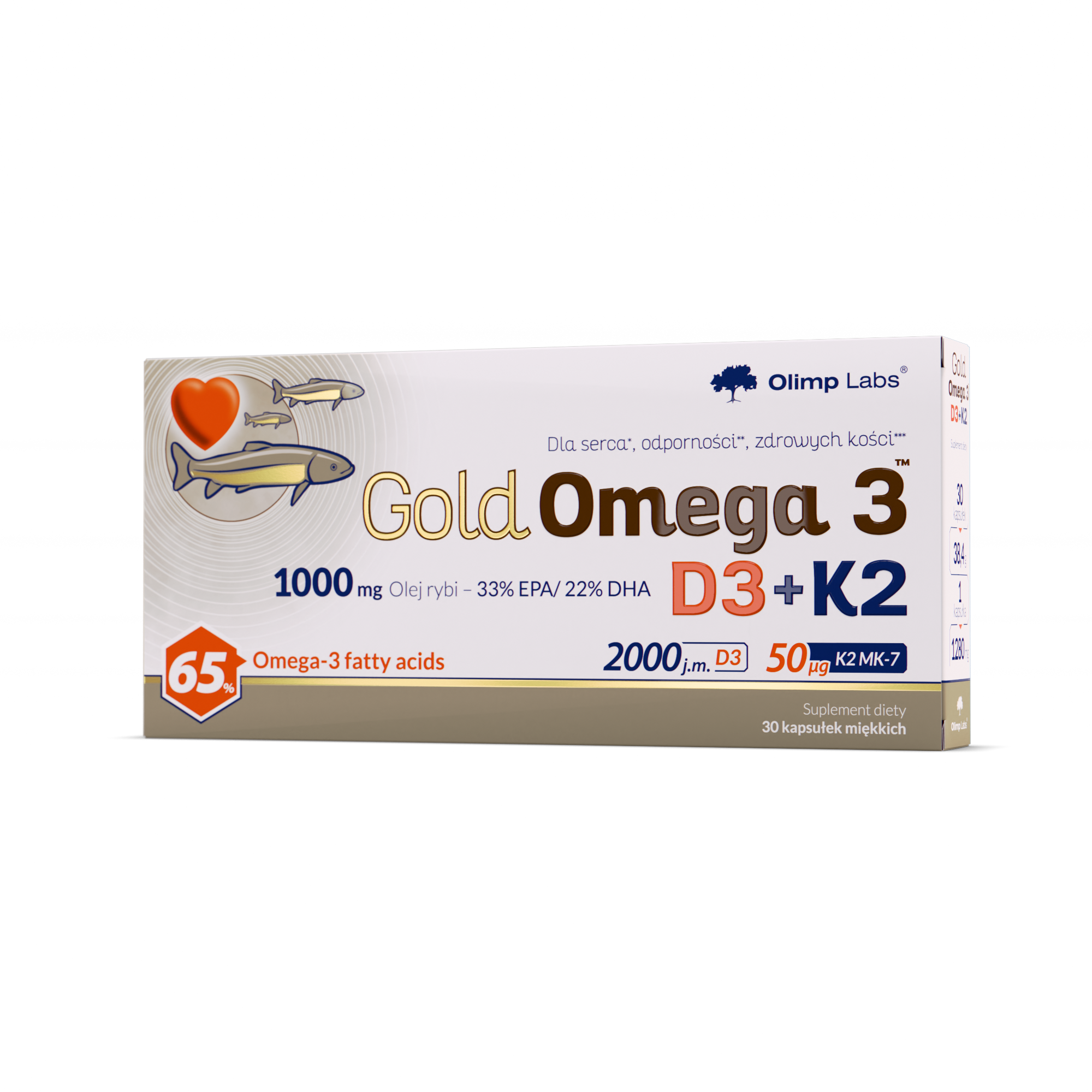 Olimp, Gold Omega 3 D3 + K2, kapsułki, 30 sztuk zdjęcie