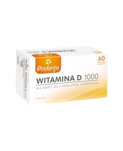 Protego witamina D 1000j.m. dla dzieci i dorosłych 60 kapsułek zdjęcie