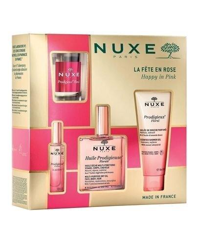 Nuxe Prodigieux Floral Zestaw świąteczny kultowy 2024 Olejek 100 ml + Żel pod prysznic 100 ml + Perfumy 15 ml + Świeczka 60 g zdjęcie