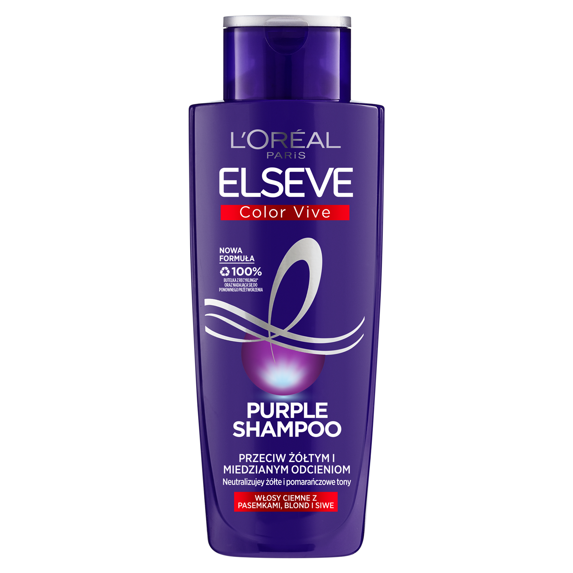 L'Oreal Elseve Color Vive Purple Szampon przeciw żółtym i miedzianym odcieniom - 200 ml  zdjęcie