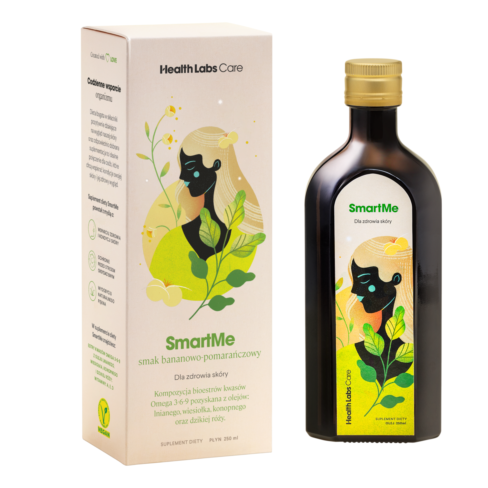 Health Labs Care, SmartMe olej o smaku bananowo-pomarańczowym, 250 ml