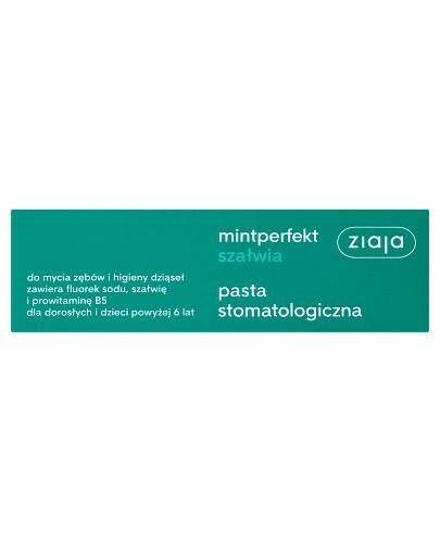 Ziaja Mintperfekt Szałwia Pasta stomatologiczna, 75 ml, cena, opinie, skład zdjęcie