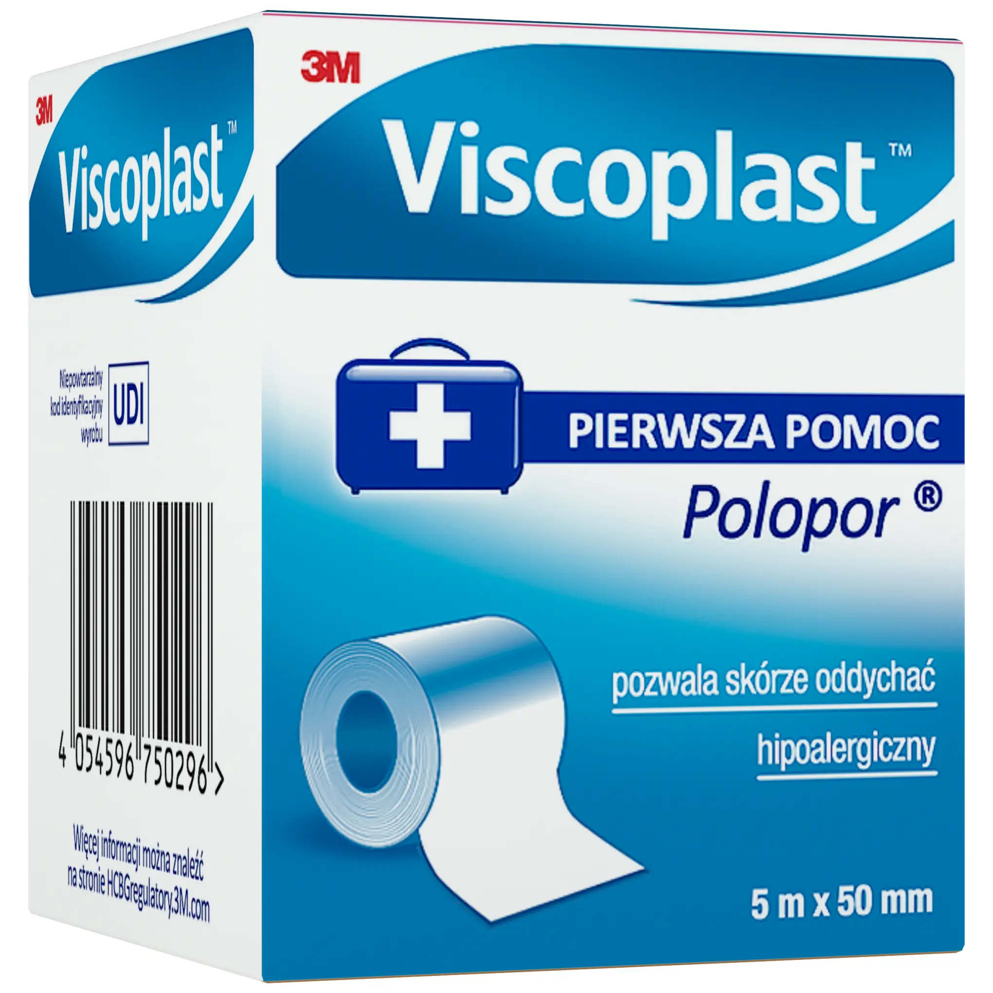 VIscoplast Pierwsza pomoc Polopor przylepiec włókninowy 5m x 50mm 1 sztuka