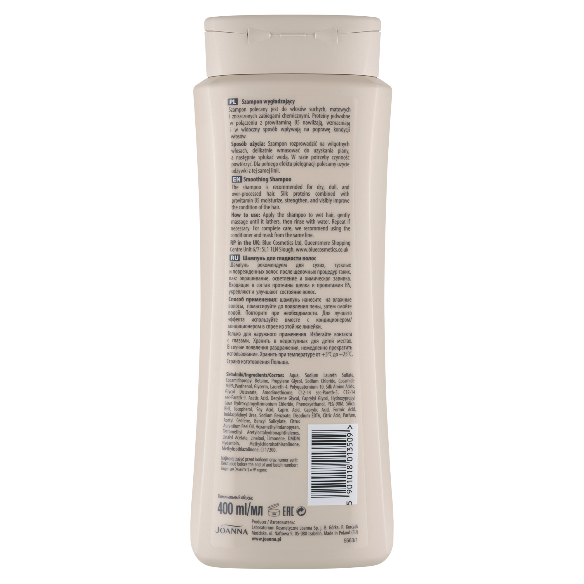 Joanna Jedwab Szampon wygładzający, 400 ml 