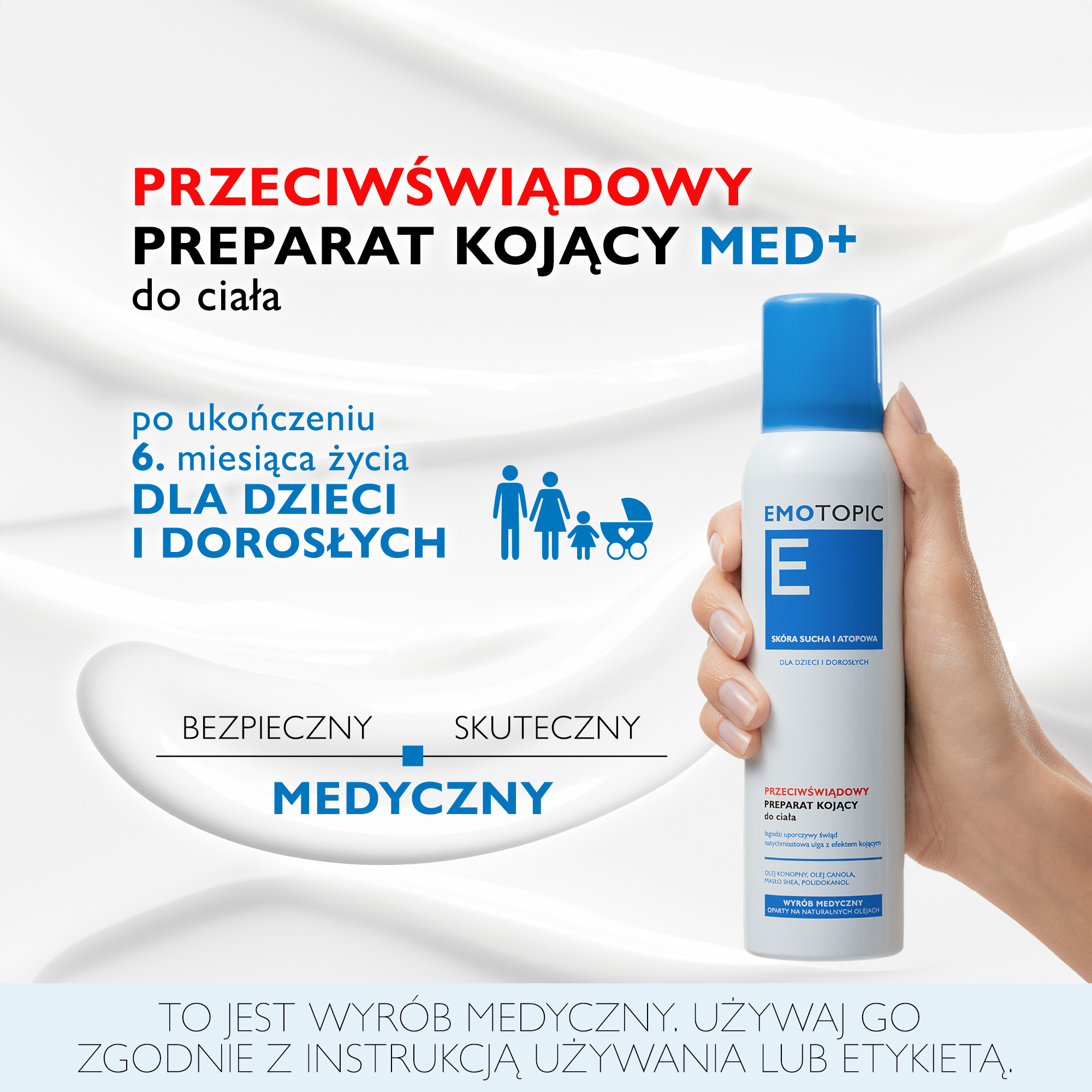 Emotopic łagodzący krem na egzemę MED+ do twarzy i ciała 75 ml