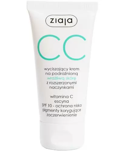 Ziaja CC krem na podrażnioną wrażliwą skórę z rozszerzonymi naczynkami SPF10 50 ml zdjęcie