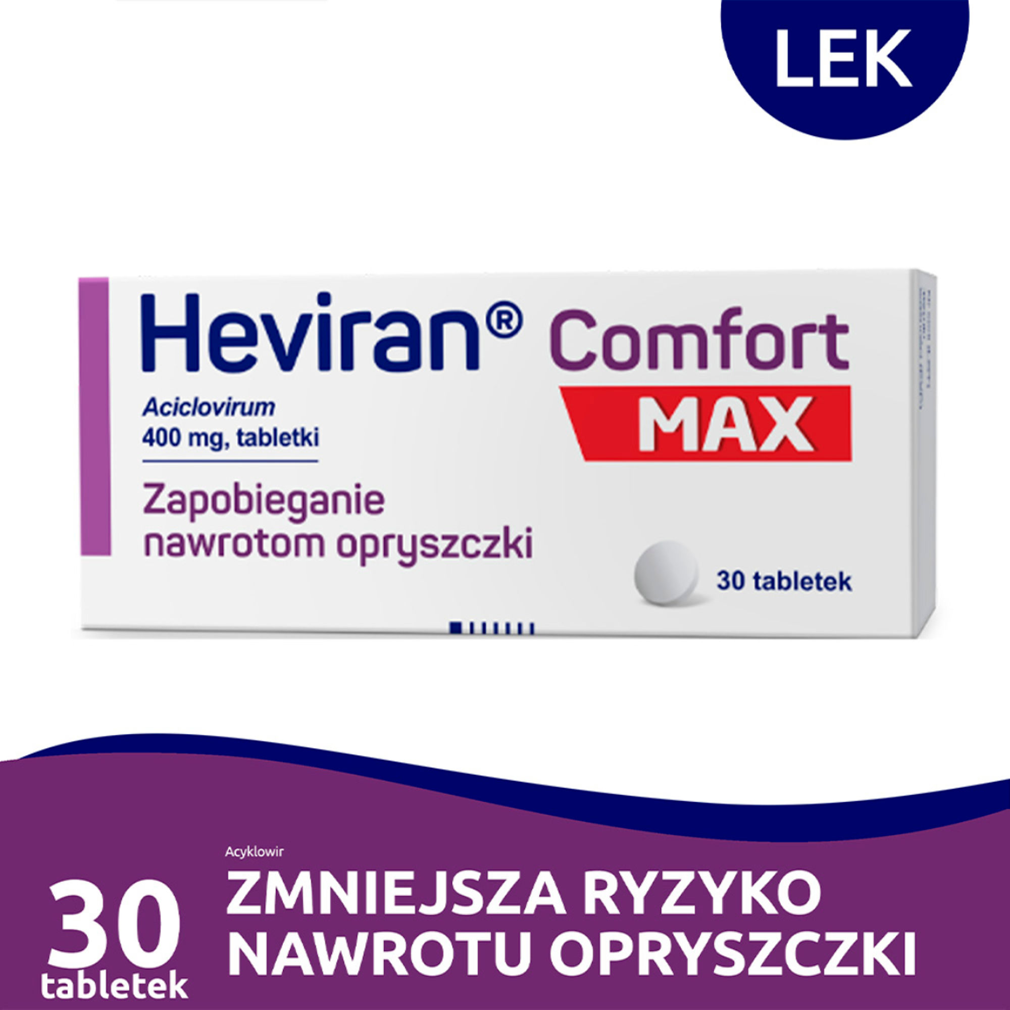 Heviran Comfort MAX 400mg 30 tabletek