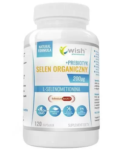 Wish Selen Organiczny 200 µg + Prebiotyk 120 kapsułek zdjęcie