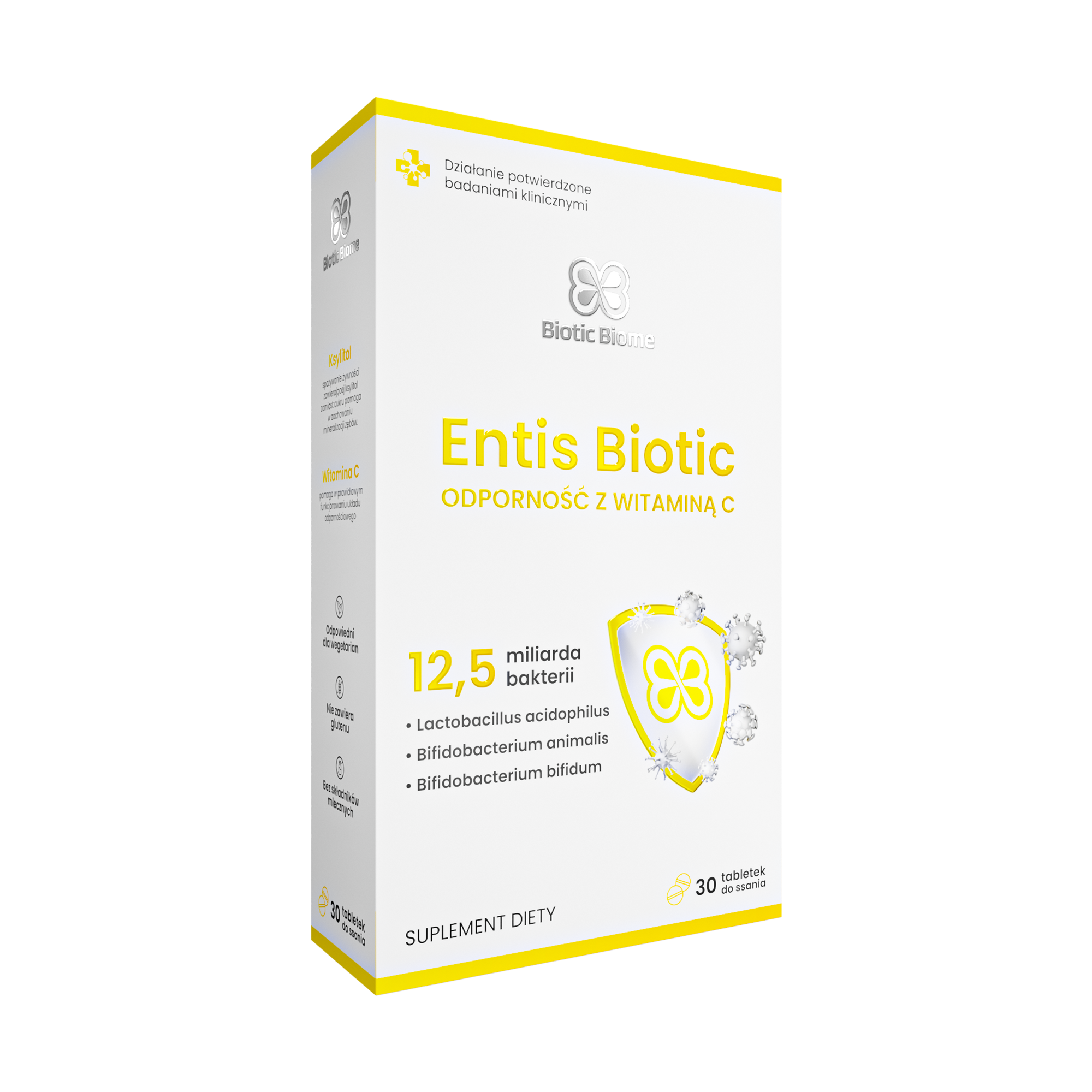 Biotic Biome Entis Biotic Odporność z Witaminą C, tabletki do ssania, 30 sztuk