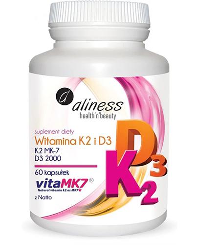 ALINESS Witamina K2 MK-7 100 µg z Natto + D3 - 60 kaps. zdjęcie