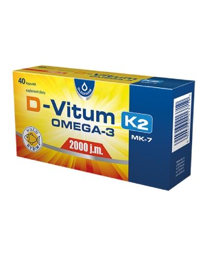 D-Vitum 2000 j.m. K2 MK-7 Omega-3, kapsułki, 40 sztuk  zdjęcie