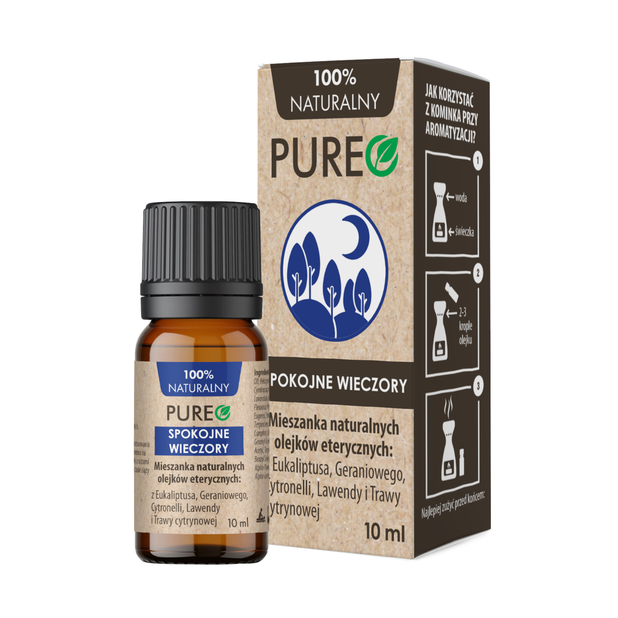 Pureo Spokojne wieczory, mieszanka naturalnych olejków eterycznych, 10 ml zdjęcie