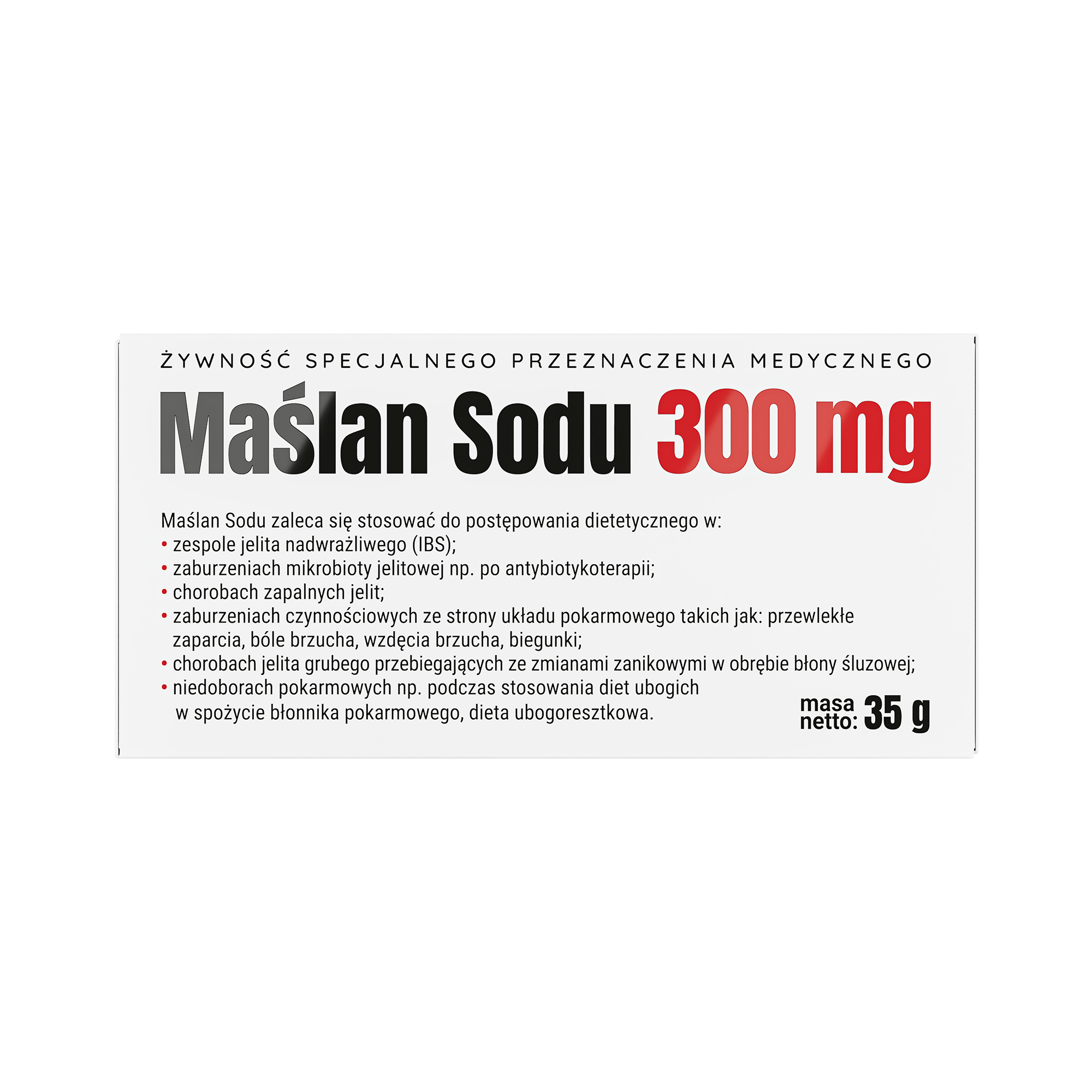 Maślan Sodu, 300 mg, kapsułki, 60 sztuk