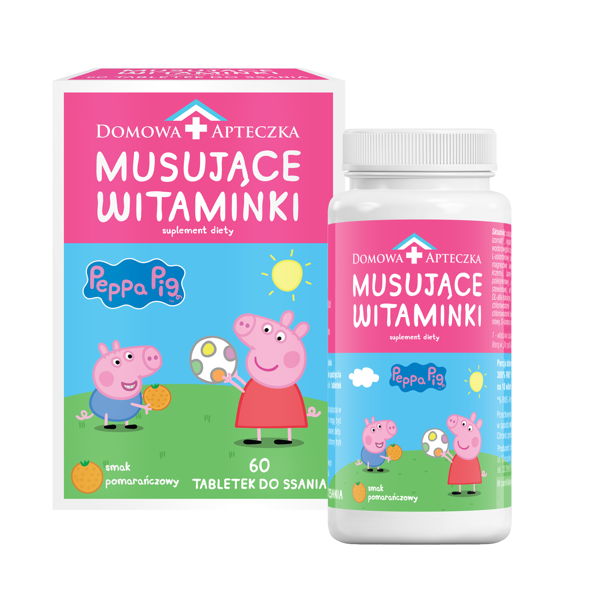 Domowa Apteczka Musujące Witaminki świnka Peppa 60 tabletek zdjęcie