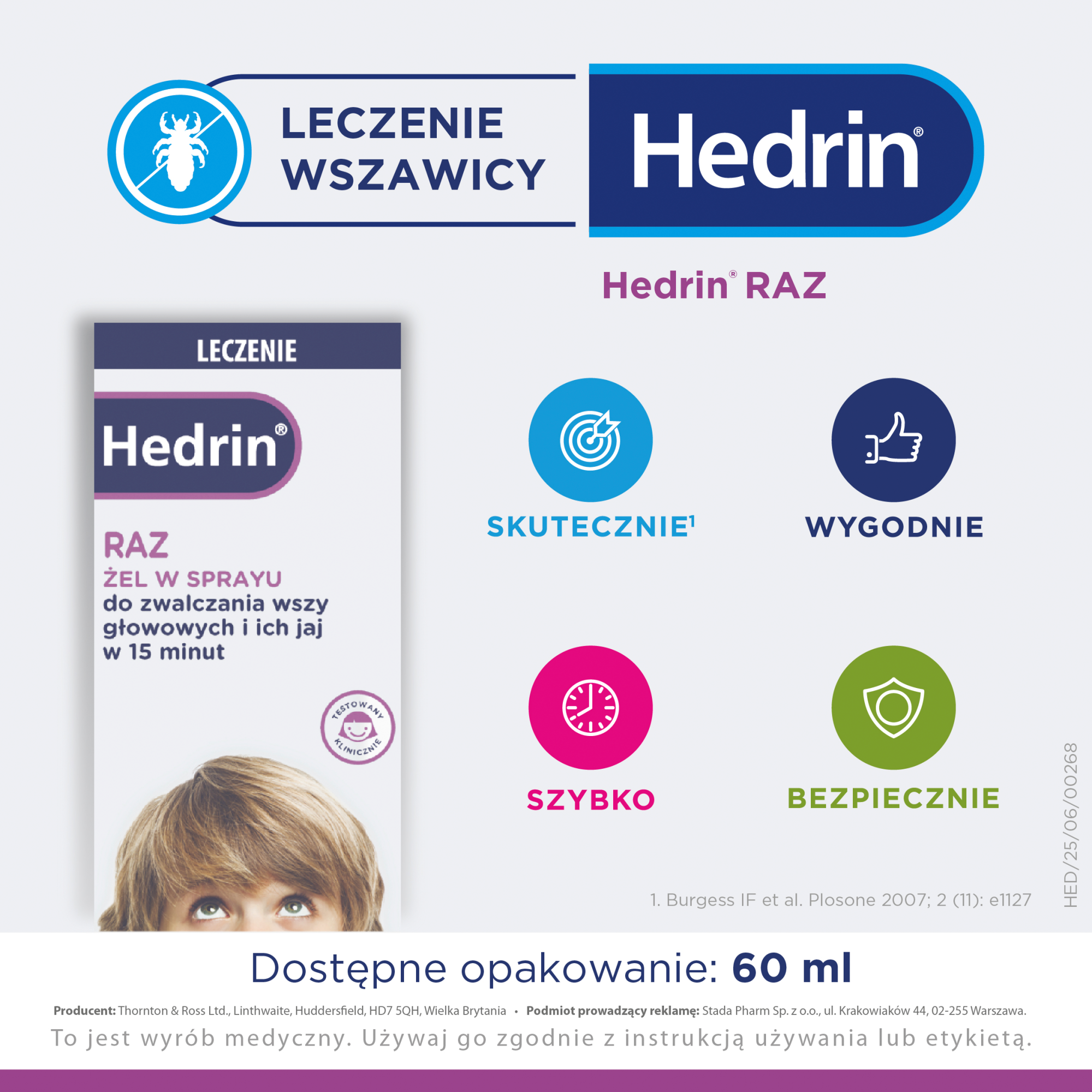 Hedrin Raz żel, spray 60 ml