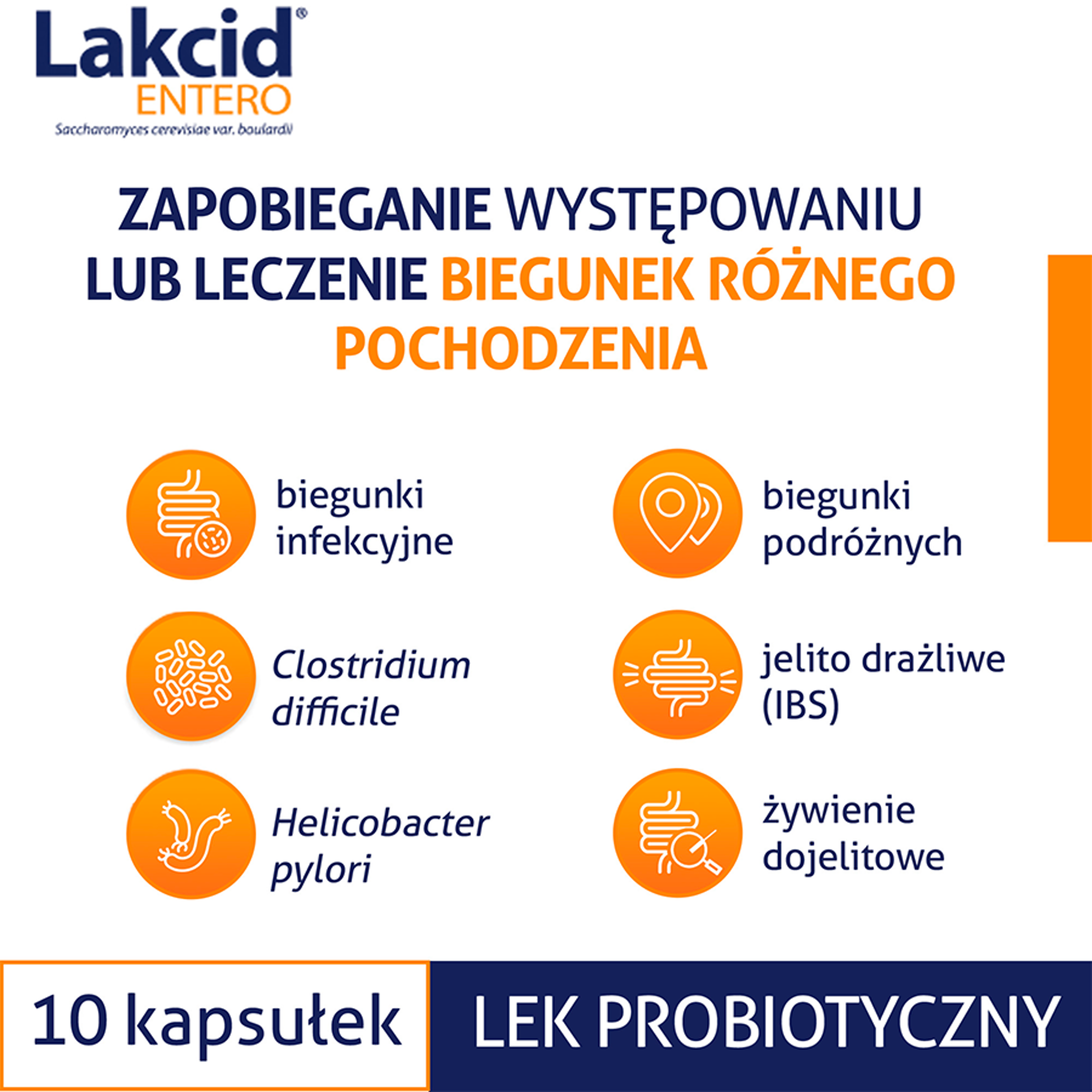 Lakcid ENTERO 250 mg 10 kapsułek twardych
