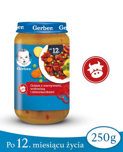 GERBER JUNIOR Obiadek gulasz z warzywami wołowiną i ziemniaczkami po 12 miesiącu - 250 g zdjęcie
