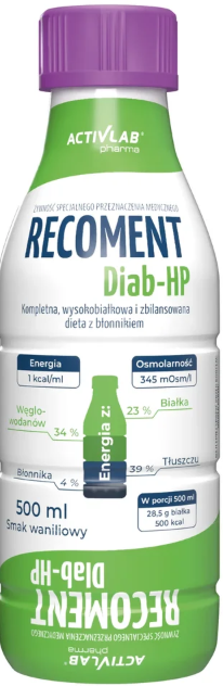 Activlab Pharma Recoment Diab-HP smak waniliowy, 500 ml zdjęcie
