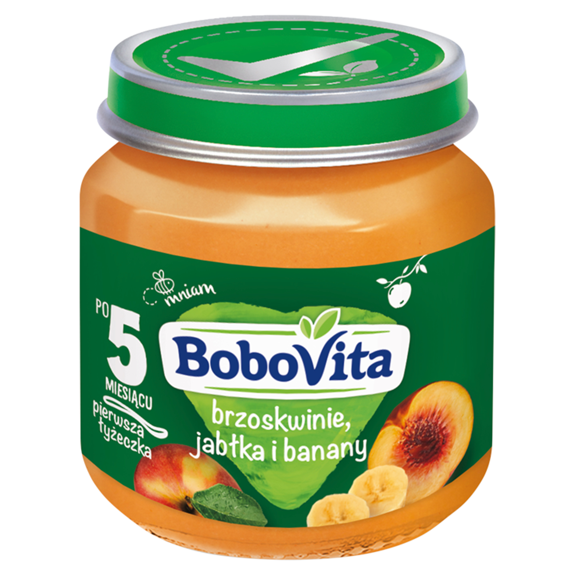 BOBOVITA Brzoskwinie, jabłka i banany - 125 g - cena, opinie, właściwości zdjęcie
