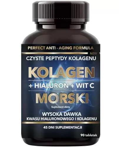 Intenson Kolagen Morski + Hialuron + Witamina C, 90 tabletek zdjęcie