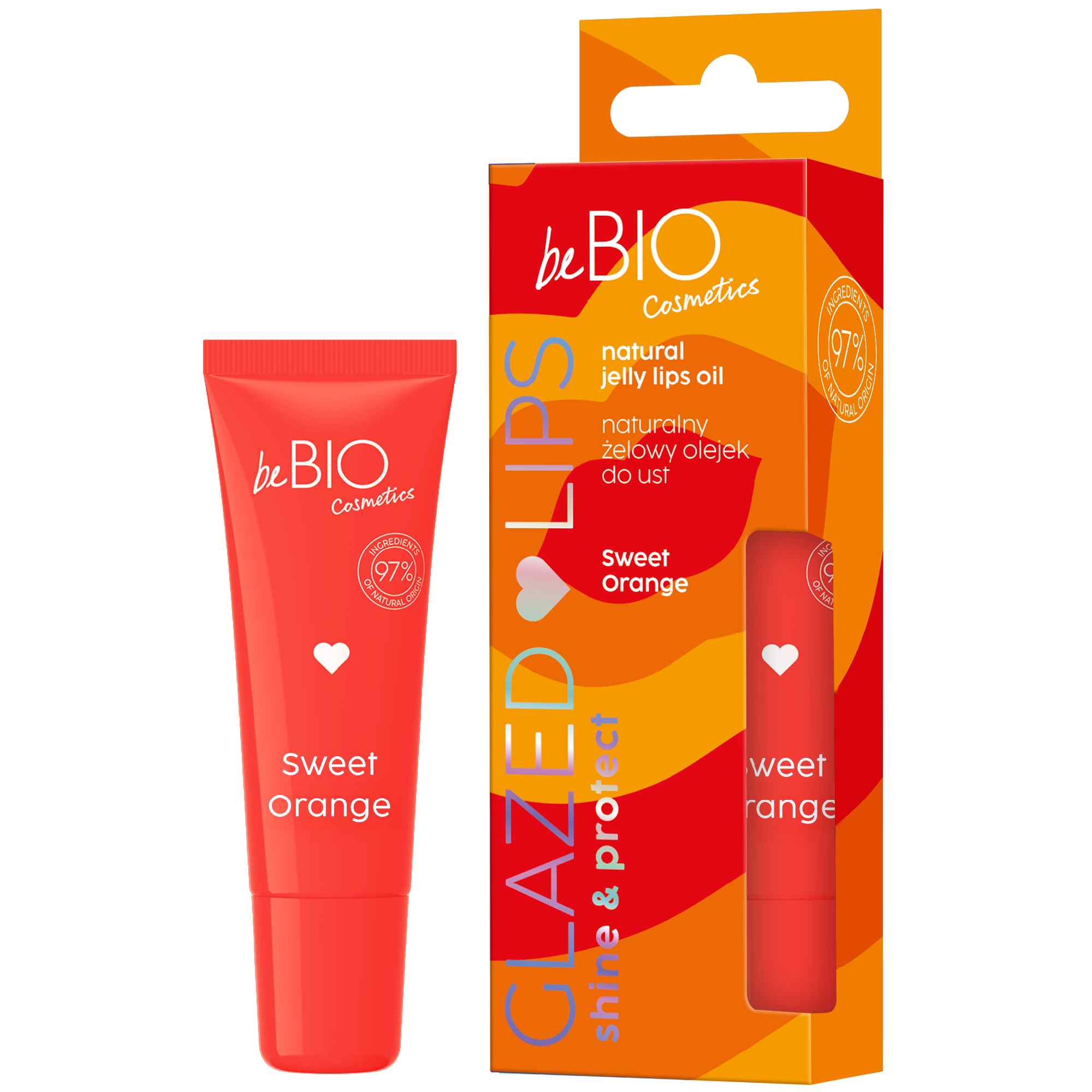 BeBio Glazed Lips Sweet Orange Naturalny żelowy olejek do ust, 10 ml zdjęcie