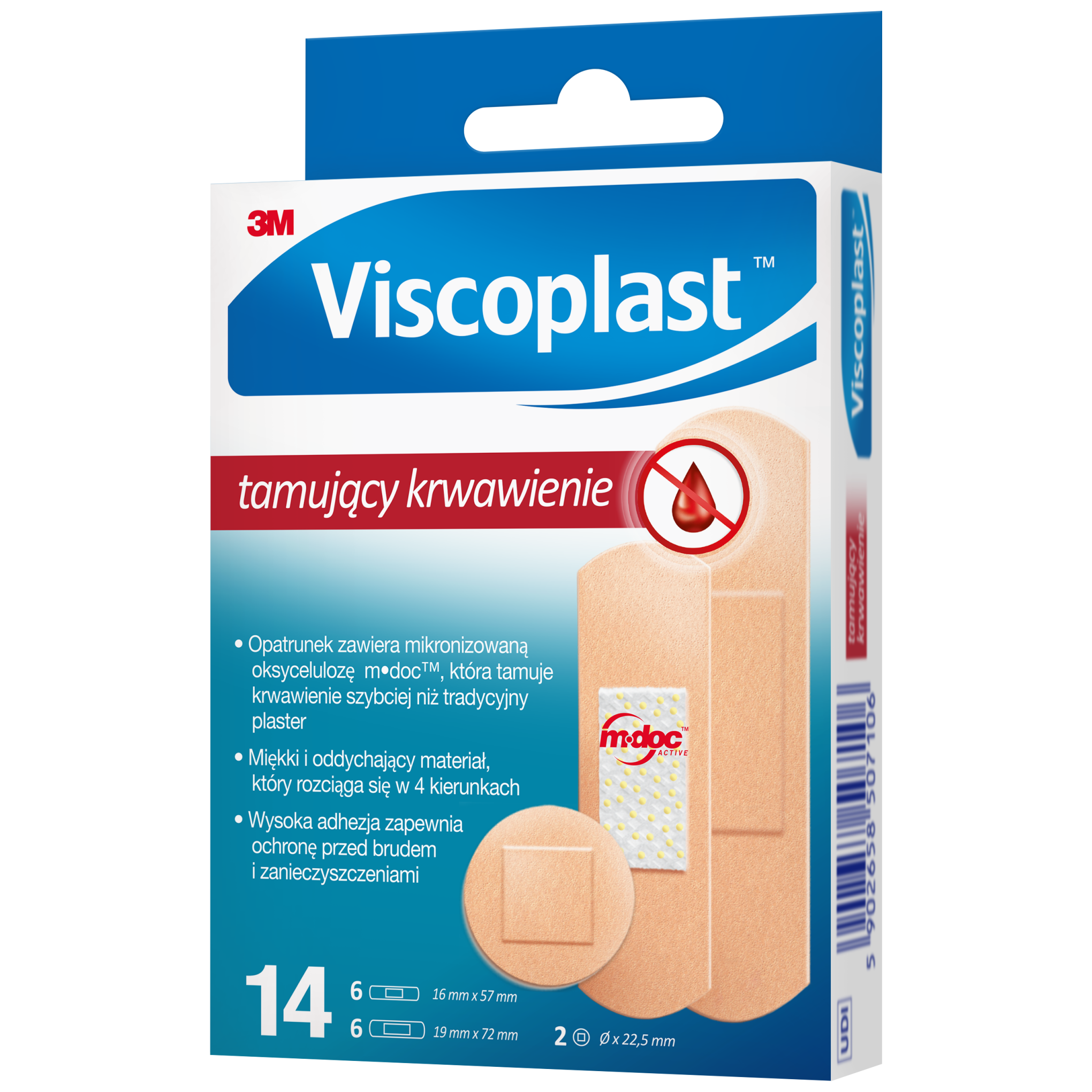 Viscoplast plastry z opatrunkiem tamującym krwawienie 14 sztuk 