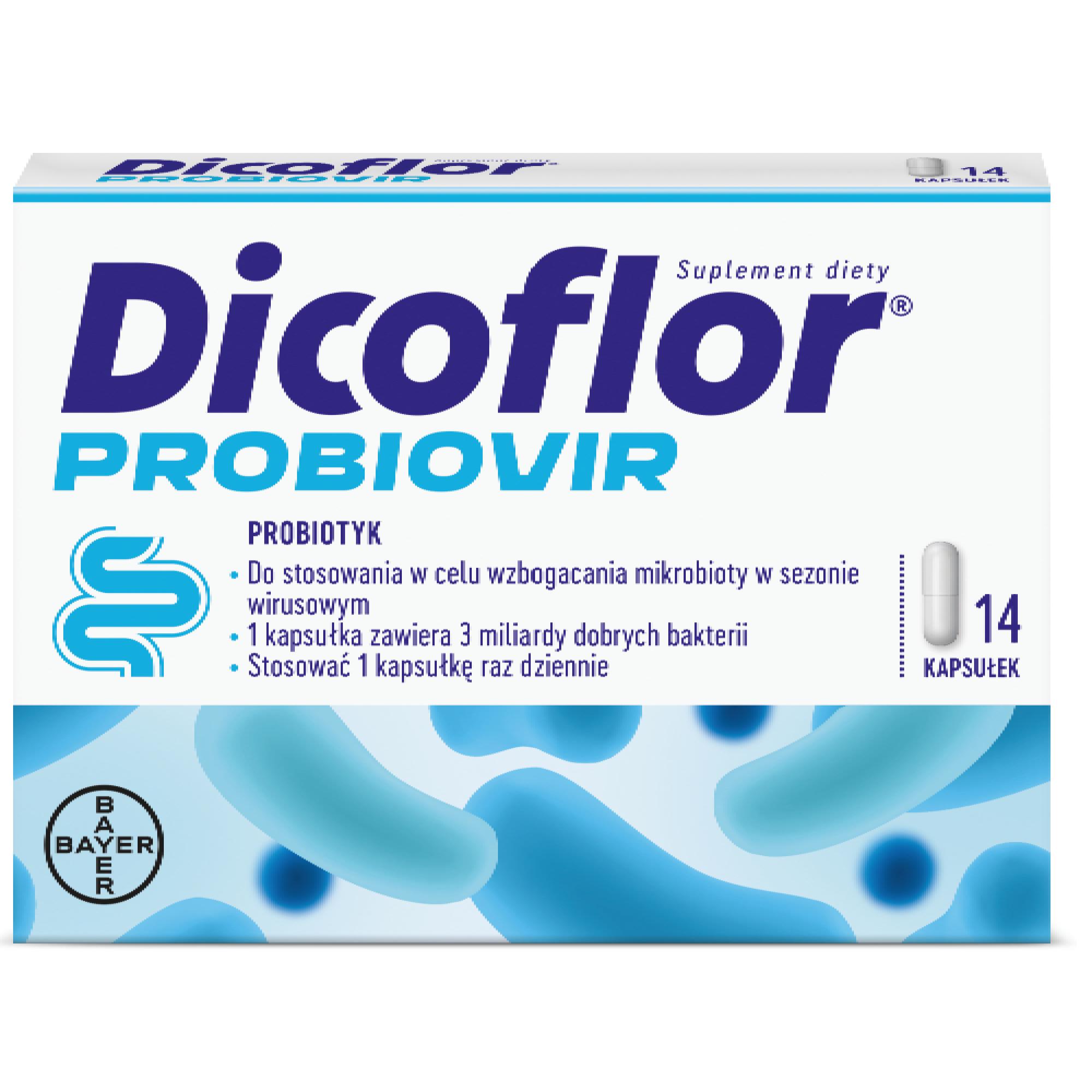 Bayer Dicoflor Probiovir, kapsułki, 14 sztuk zdjęcie
