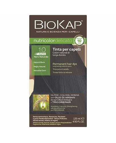 BioKap Nutricolord Delicato Rapid Farba do włosów 1.0 Naturalna Czerń - 135 ml - cena, opinie, właściwości zdjęcie