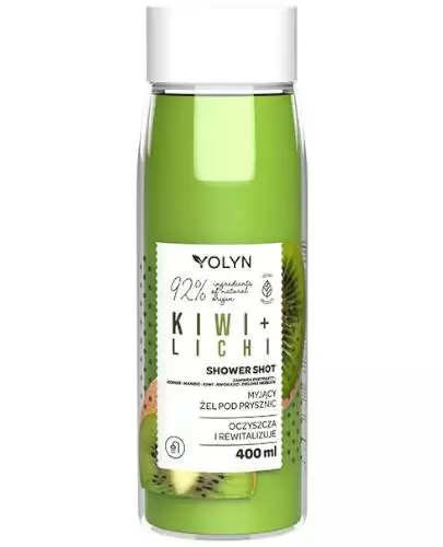Yolyn myjący żel pod prysznic kiwi + lichi 400 ml zdjęcie