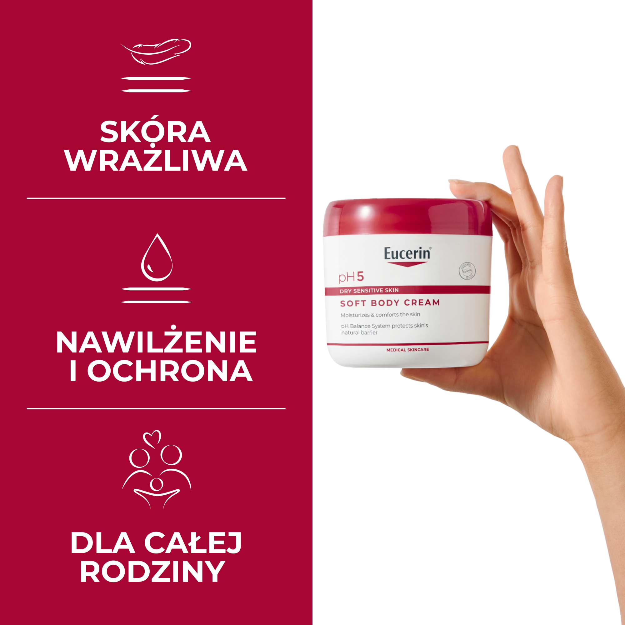 Eucerin pH5 Krem do ciała, 450 ml