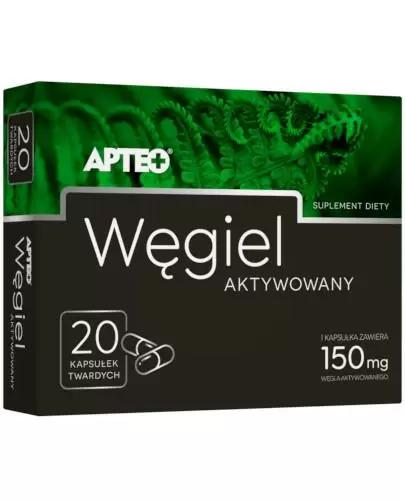 Apteo Węgiel aktywowany 20 kapsułek zdjęcie
