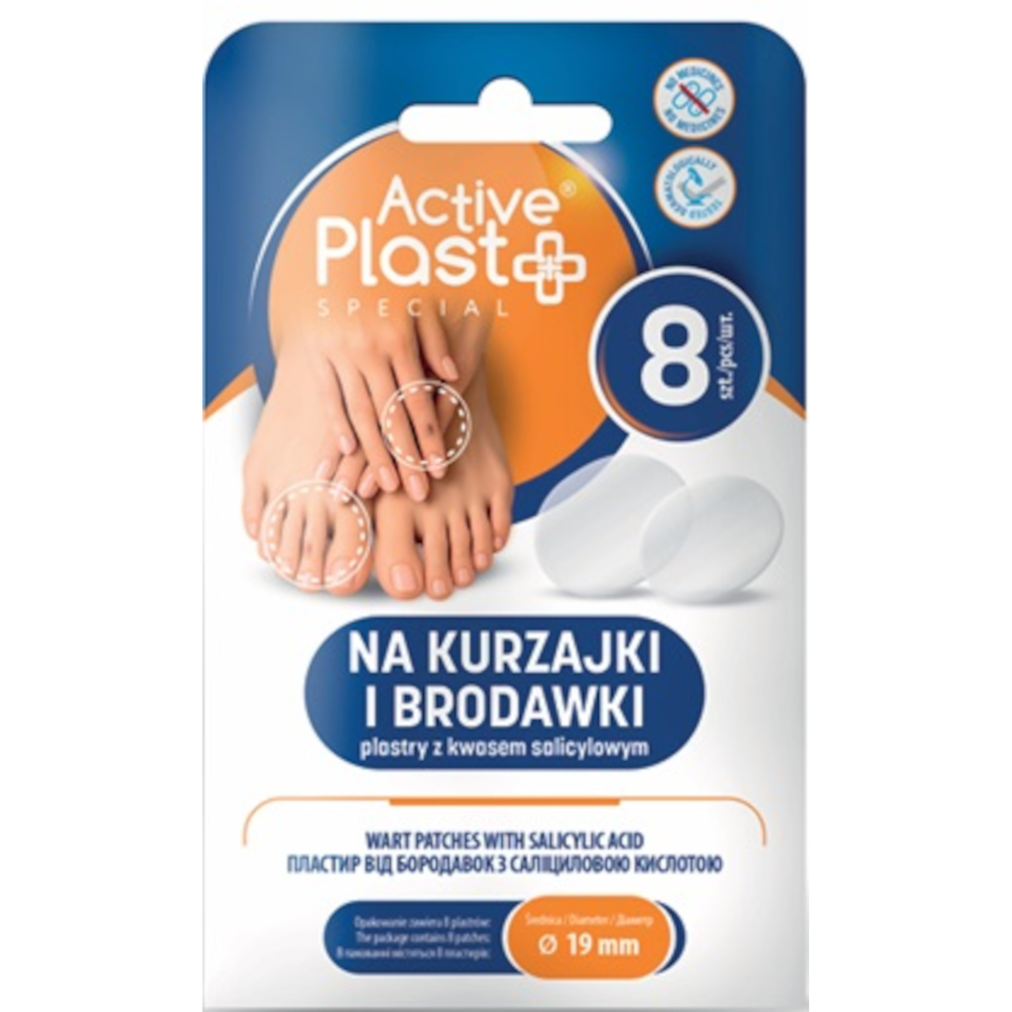 Active Plast, plastry na kurzajki i brodawki z kwasem salicylowym, 8 sztuk zdjęcie