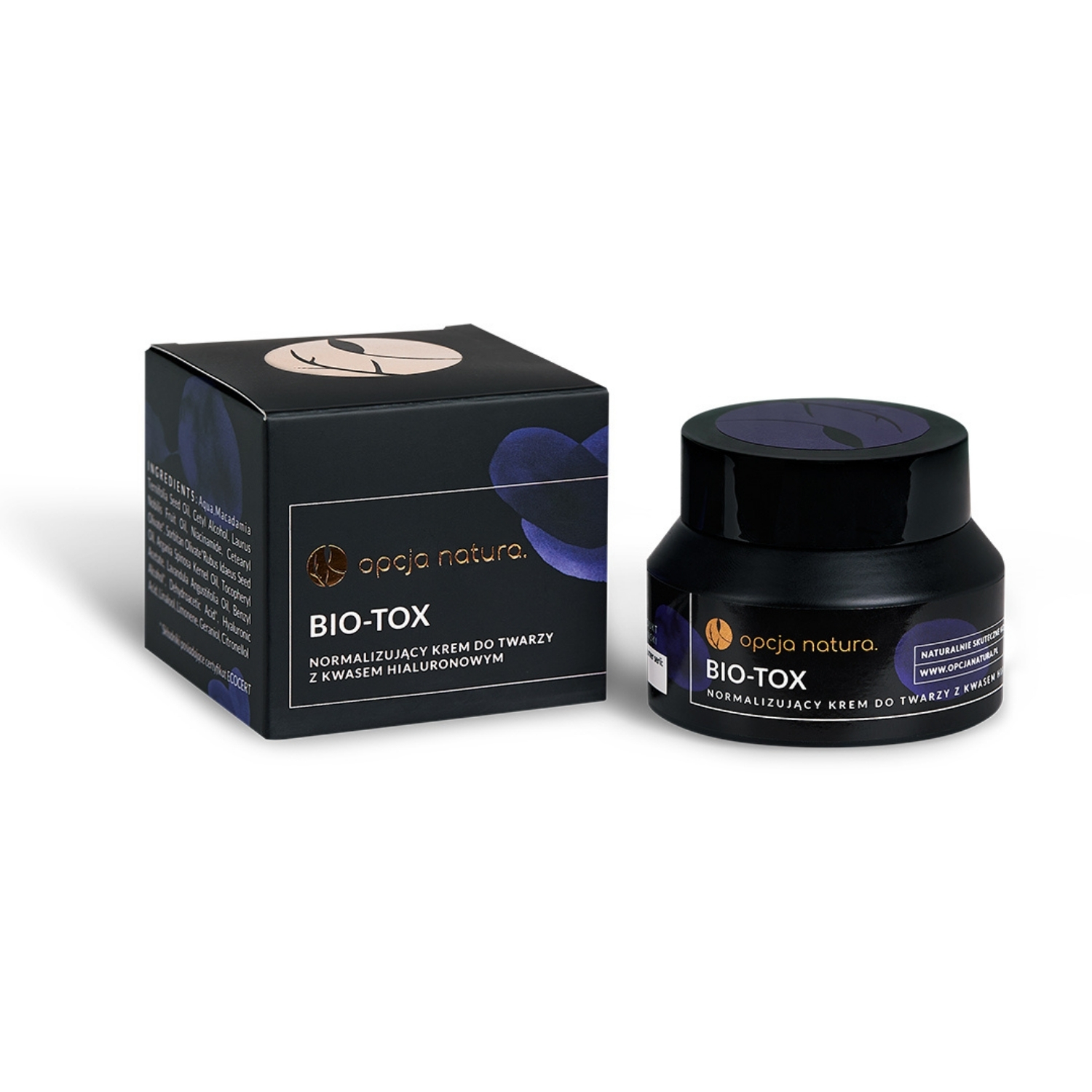 Opcja Natura Bio-Tox, normalizujący krem do twarzy z kwasem hialuronowym, 50 ml