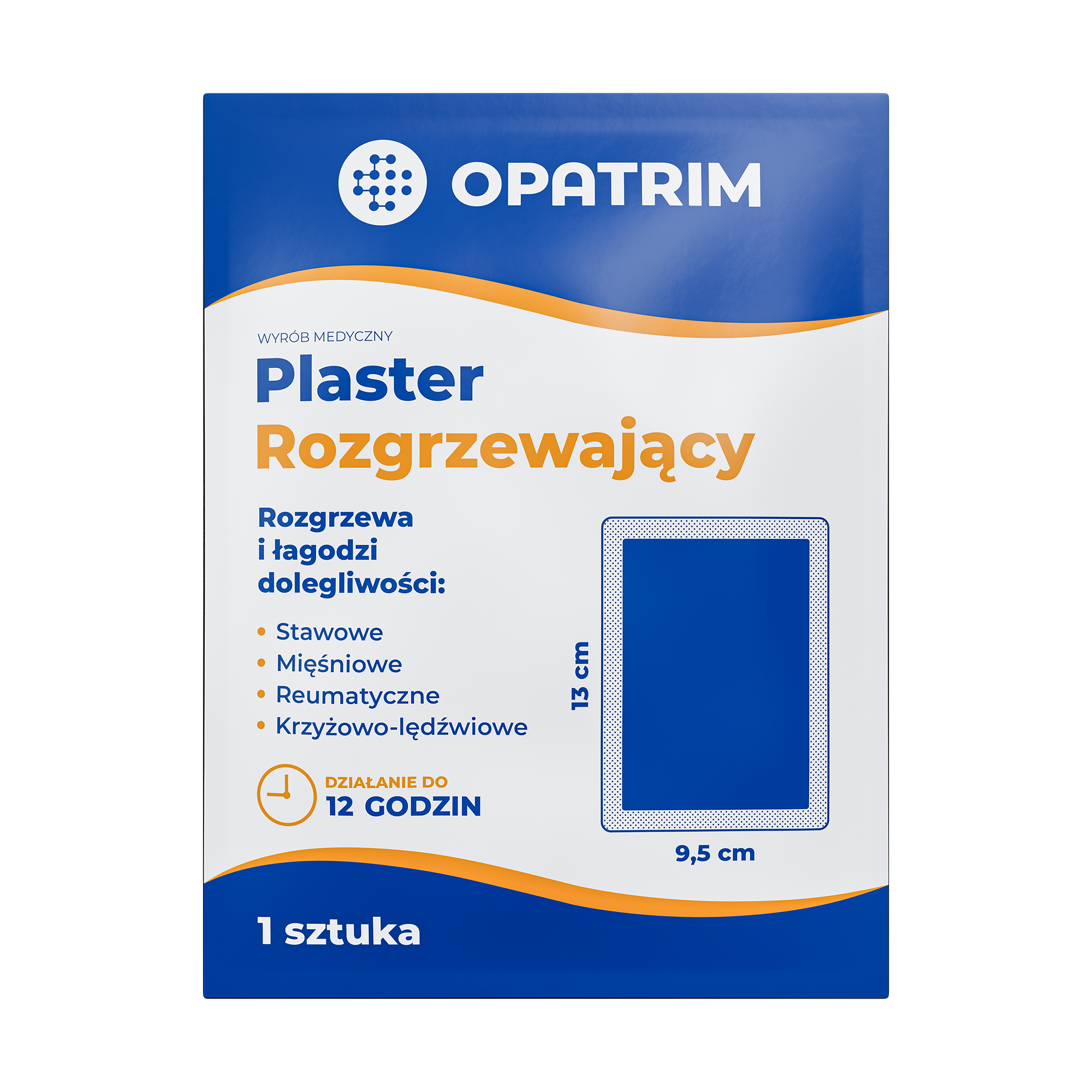 Plaster rozgrzewający ze sproszkowanym żelazem, węglem aktywnym i wermikulitem, 1 sztuka zdjęcie