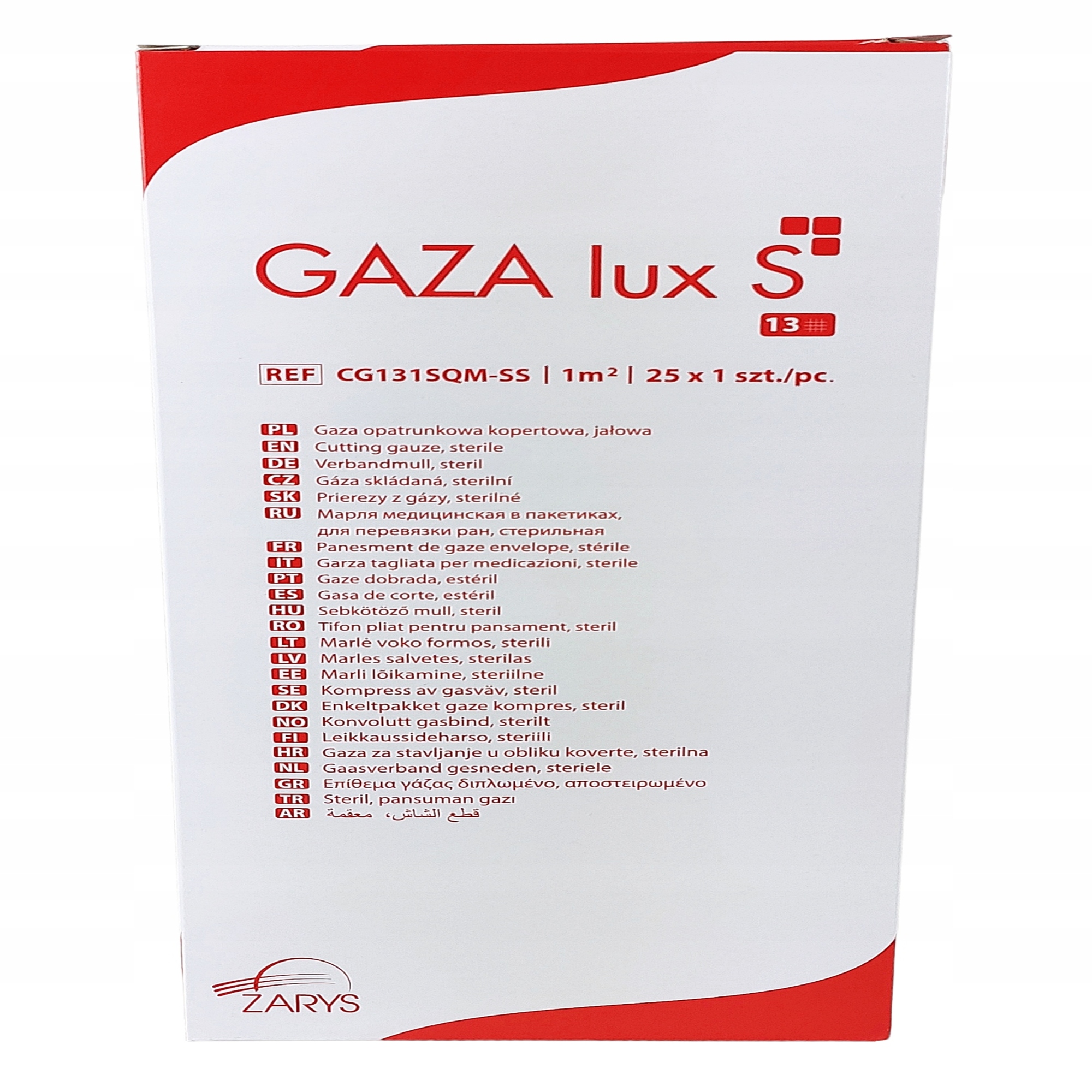 Gaza Lux S opatrunkowa jałowa 17N 1m2, 25 szt zdjęcie