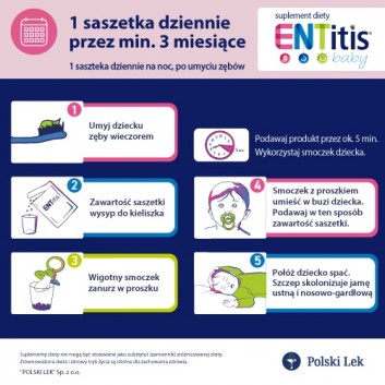 Entitis Baby, smak truskawkowy, saszetki, 30 sztuk