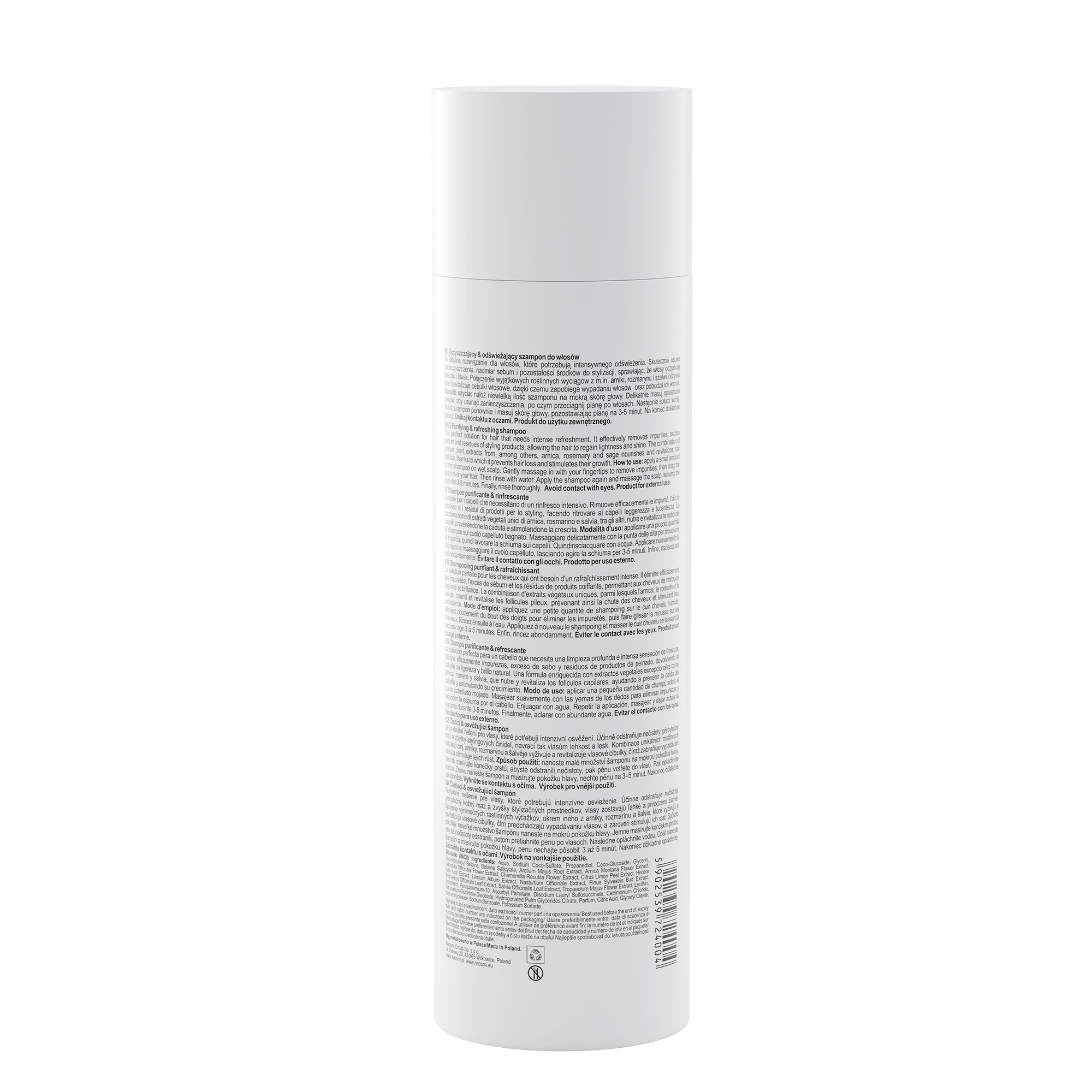Nacomi Next Level Dermo Szampon do włosów oczyszczający-odświeżający, 250 ml