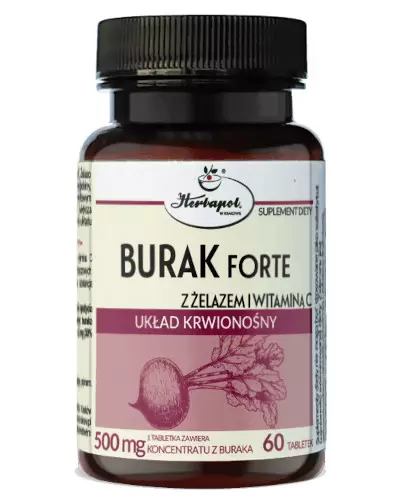 Burak Forte z żelazem i witaminą C 60 tabletek zdjęcie