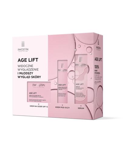 IWOSTIN AGE LIFT Krem pod oczy, 15 ml + Serum, 30 ml + Krem na dzień do skóry normalnej i mieszanej, 50 ml, Zestaw prezentowy zdjęcie
