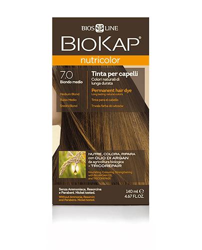 BioKap Nutricolor Farba do włosów 7.0 Średni Blond - 140 ml - cena, opinie, właściwości  zdjęcie